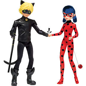 Miraculous 2-pak dukkesæt - Ladybug og Cat Noir