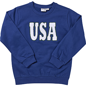 VRS børne sweatshirt str. 110/116 - blå