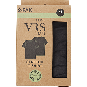 VRS herre 2-pak T-shirt str. 2XL - sort
