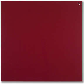 NAGA Glastavle Magnetisk 100x100 cm - Rød