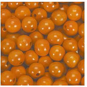 Træperler 5 mm 1000 stk orange