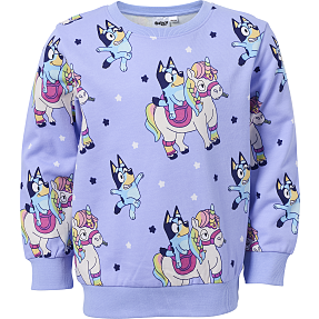 Bluey sweatbluse str. 110/116 - lilla