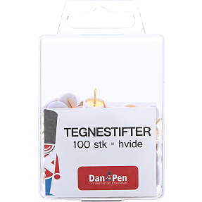 Danpen tegnestift 100 stk. - hvide