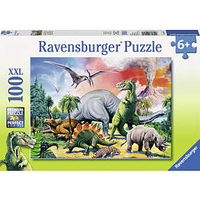 Ravensburger, Blandt dinosaurerne puslespil med 100 brikker