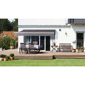 Rivoli markise L: 2,9 x D: 2,5 meter - hvid/taupe
