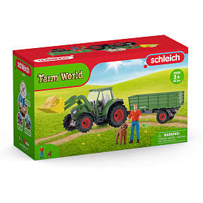 Schleich traktor med trailer 42608