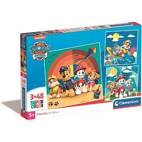 Paw Patrol puslespil - 3x48 brikker