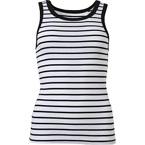 VRS dame rib tanktop str. L - hvid