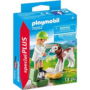 Playmobil Dyrlæge med lille kalv 70252