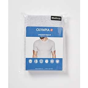 Olympia herre T-shirt rund hals str. M - grå