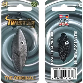 Twister 7.5g - sort selvlysende pellet