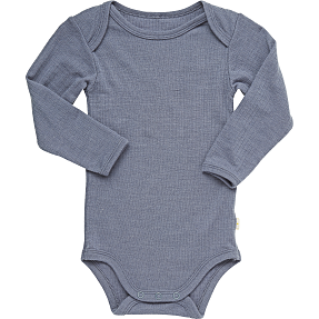 Baby body i uld str. 80 - blå