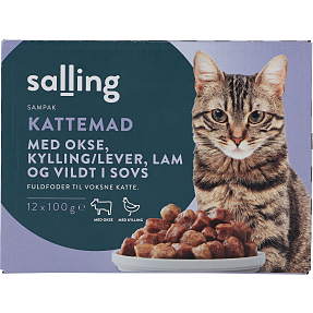 Vådfoder i sovs m. kød
