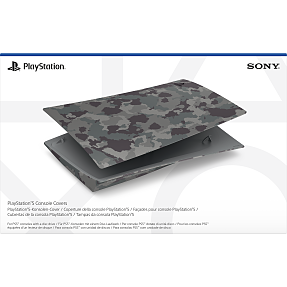 PS5 Standard Cover - Grey Camouflage