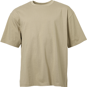 VRS herre oversized T-shirt str. M - beige