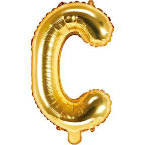 Folieballon "C" 33 cm - flere varianter - assorteret