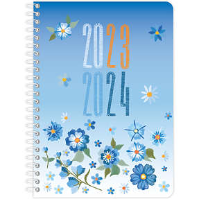 Kalender studie 23/24 - spiral blå blomst