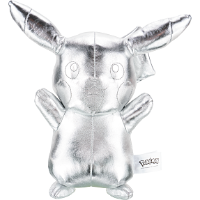 Pokémon 25 Års Jubilæum Pikachu Bamse 30 cm Sølvfarvet