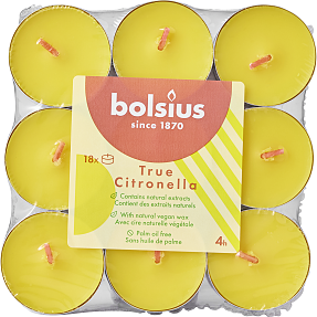 Bolsius fyrfadslys med citronelladuft 18-pak - gul