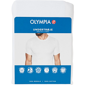 Olympia herre T-shirt rund hals str. M - hvid