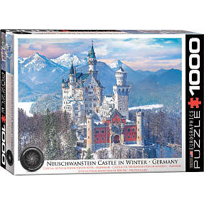 Puslespil Neuschwanstein Castle Winter - 1000 brikker