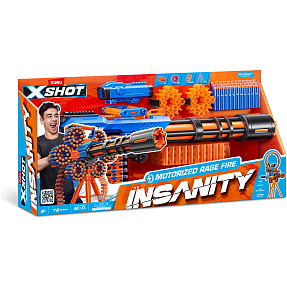 X-Shot Insanity motoriseret Rage Fire blaster med 72 pile