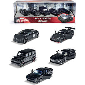 Majorette Black Edition legetøjsbiler 5-pak