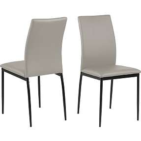 Demina spisebordsstol - grå læderlook