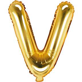 Folieballon "V" 33 cm - flere varianter - assorteret