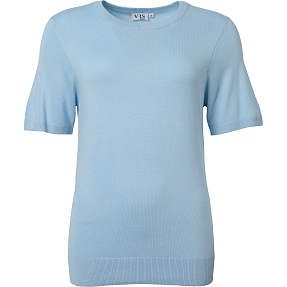 VRS dame strik T-shirt str. XL - blå