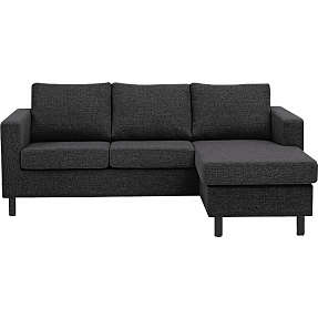 Oslo vendbar sofa med chaiselong - mørkegrå