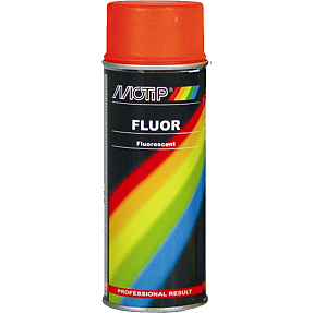 Motip Flouriserende spray rød/orange 400ml.