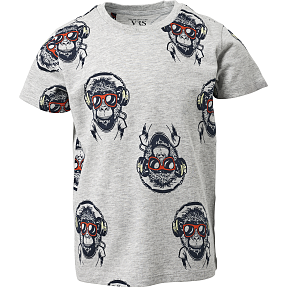 VRS børne T-shirt str. 122/128 - grå