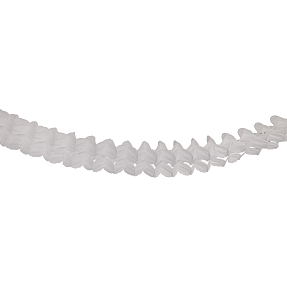 Salling guirlande i papir 4 meter - Hvid