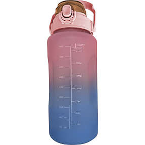 Motivationsflaske- rosa/lyseblå (2000ml)