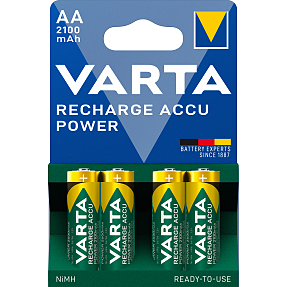 Varta Recharge Accu 4-pak AA 2100mAh genopladelige batterier