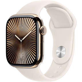 Apple Watch S10 Cell 42 mm S/M - Gold Titanium Sport Band