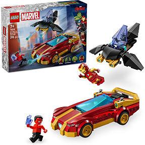 LEGO Marvel Iron Man-bil og Black Panther mod Red Hulk 76310