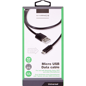 Vivanco USB til Micro USB 1.2m - Køb Bilka.dk!