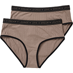 VRS dame 2-pak hipster str. XL - brun