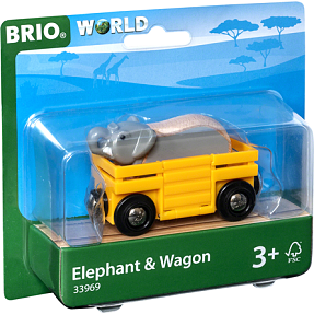BRIO 33969 Elefant og vogn
