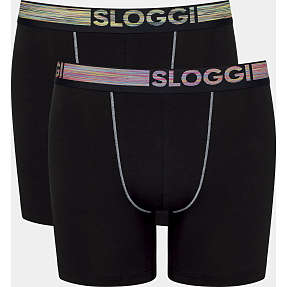 Sloggi herre 2-pak tights str. 2XL - sort