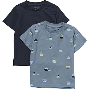 VRS baby 2-pak T-shirt str. 86/92 - blå