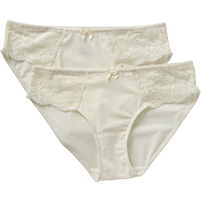 VRS dame 2-pak tai trusser str. 2XL - hvid