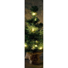 Kunstigt juletræ i potte m. LED