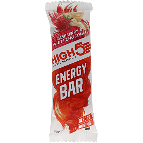 Energibar m. hindbærsmag og hvid chokolade