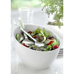 Steel-function salatskål med bestik