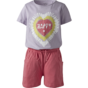 VRS børne shorts sæt str. 134/140 - lilla/pink