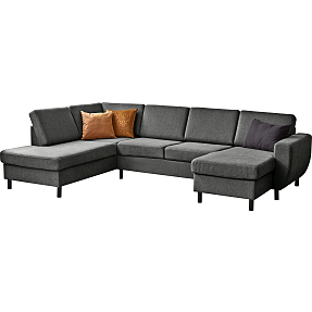 Rom Nordic højrevendt U-sofa - grøn