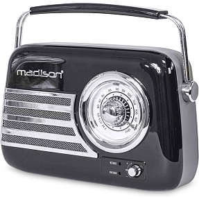 Madison retro radio m. Bluetooth og FM (Sort)